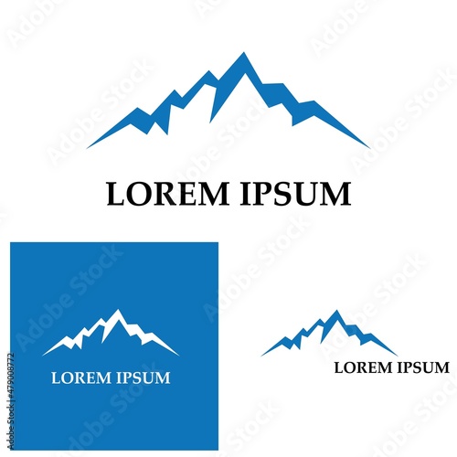 Mountain icon Logo Template Vector illustration design