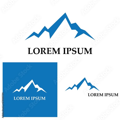 Mountain icon Logo Template Vector illustration design