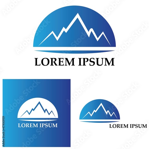 Mountain icon Logo Template Vector illustration design