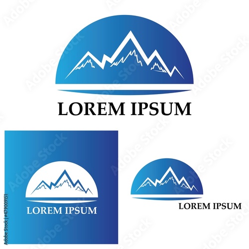 Mountain icon Logo Template Vector illustration design