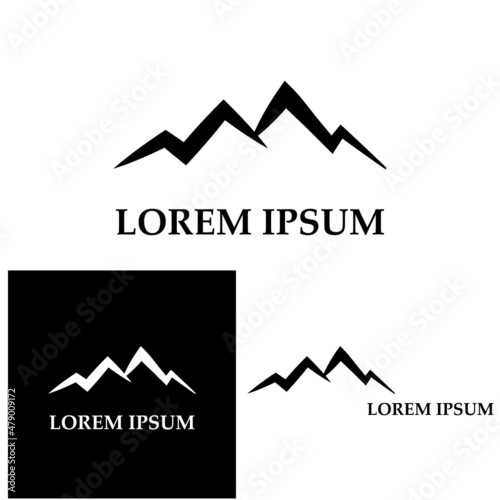 Mountain icon Logo Template Vector illustration design