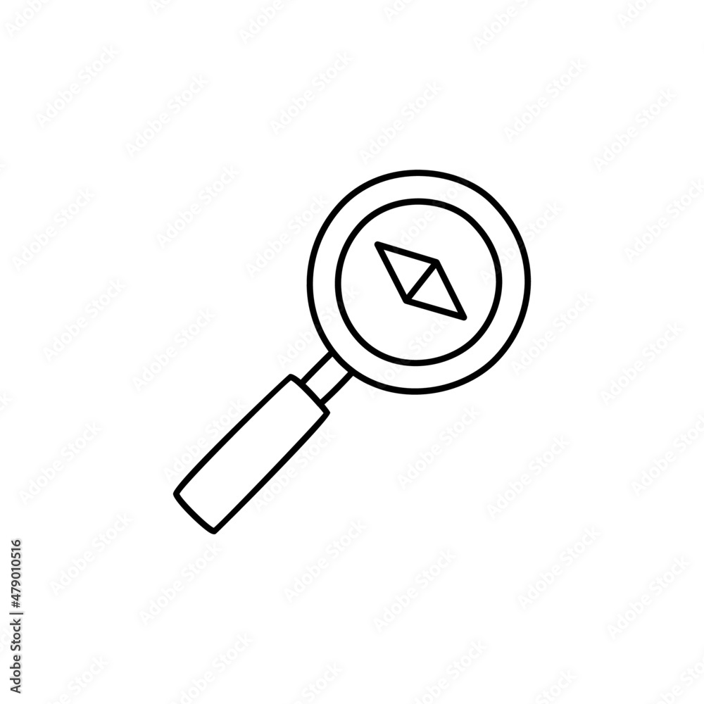 Discover Icon in black line style icon, style isolated on white background Discover Icon in black line style icon, style isolated on white background