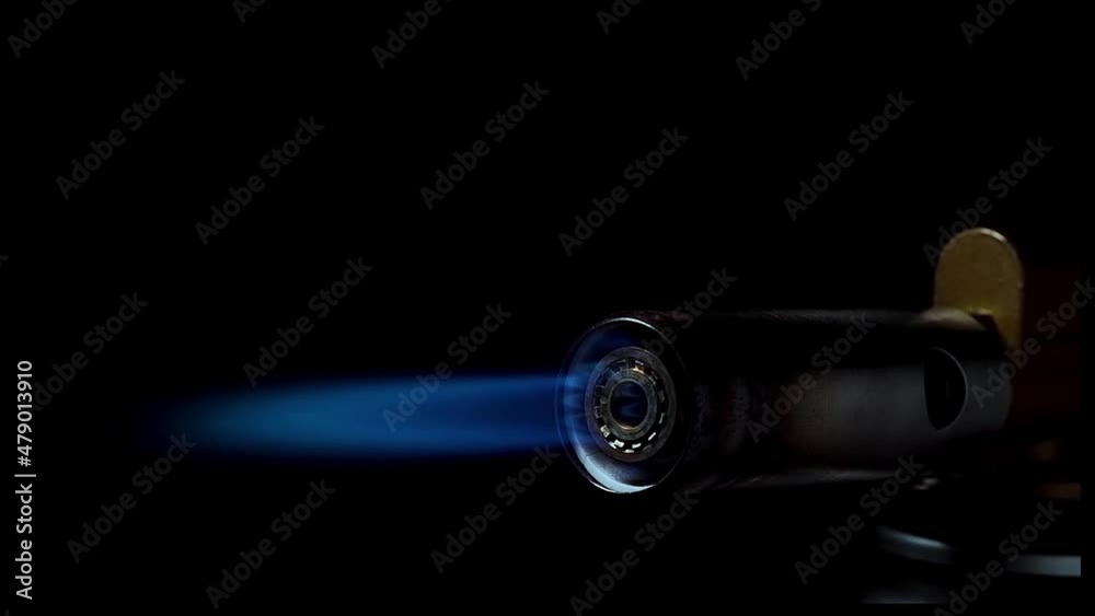 Fire when the gas burner is turned on. Slow motion. Technology Fire when the gas burner is turned on. Slow motion. Technology