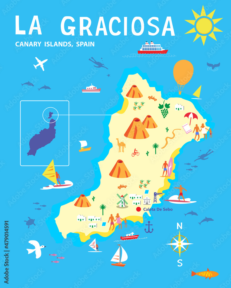 Fototapeta premium La Graciosa, Canary Islands