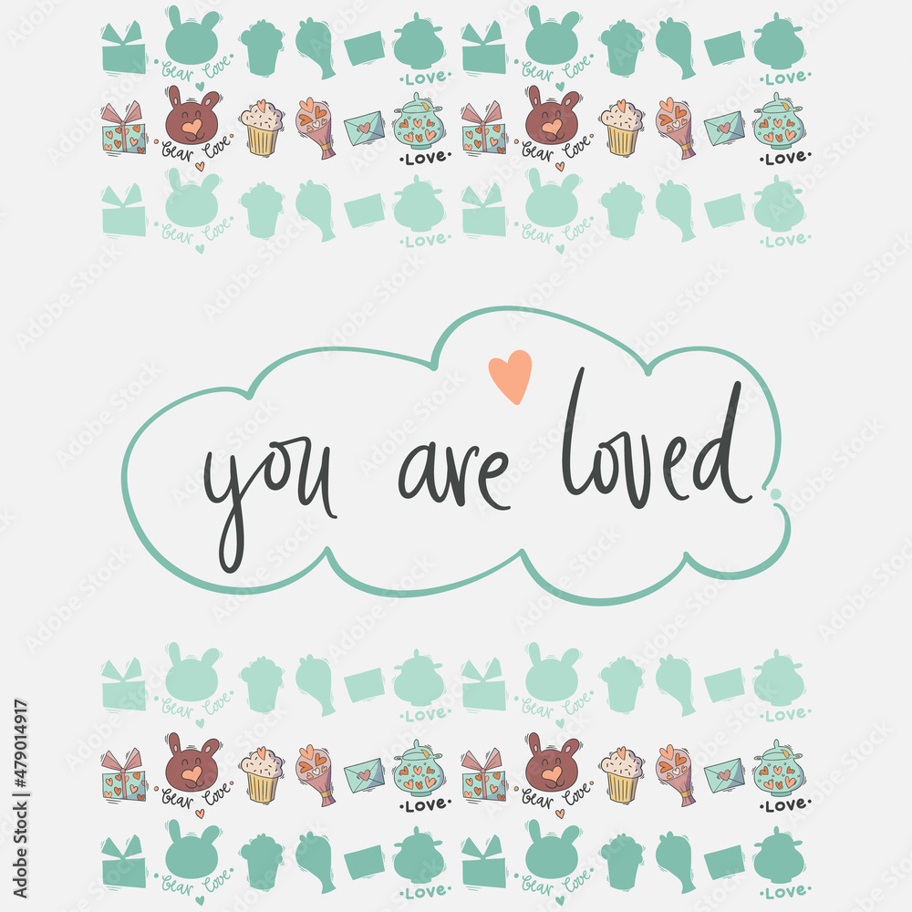 Vector funny illustration on the theme of love. St.Valentine's day doodle hand-drawn elements.
Vector funny illustration on the theme of love. St.Valentine's day doodle hand-drawn elements.