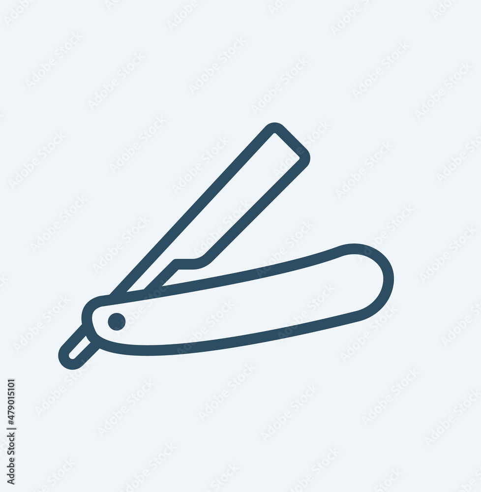 Crop Find SimilarStraight razor icon. Black, minimalist icon isolated on white background. Straight razor simple silhouette. Web site page and mobile app design vector element. Crop Find SimilarStraight razor icon. Black, minimalist icon isolated on white background. Straight razor simple silhouette. Web site page and mobile app design vector element.
