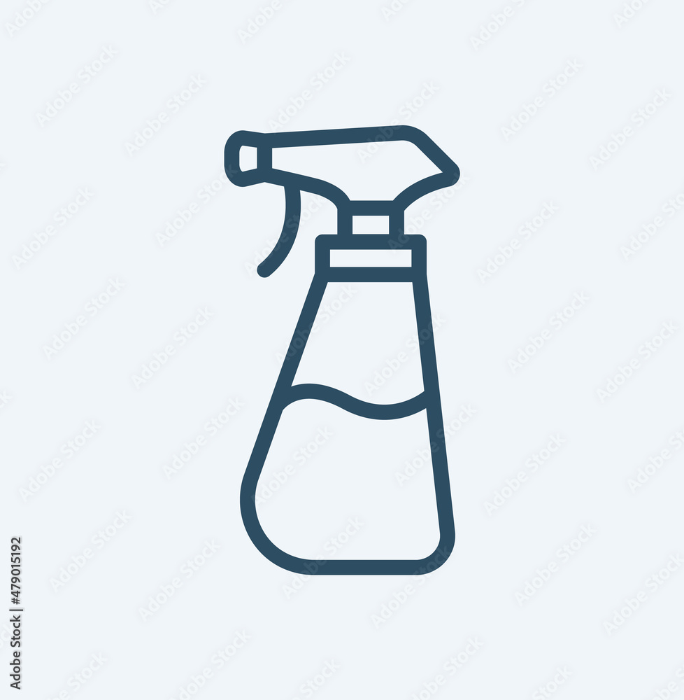 Spray bottle icon. Vector outline illustration of sprayer disinfection, Alcohol cleaner pictogram Spray bottle icon. Vector outline illustration of sprayer disinfection, Alcohol cleaner pictogram