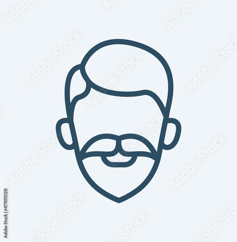 vector bearded men faces with haircut and style pack