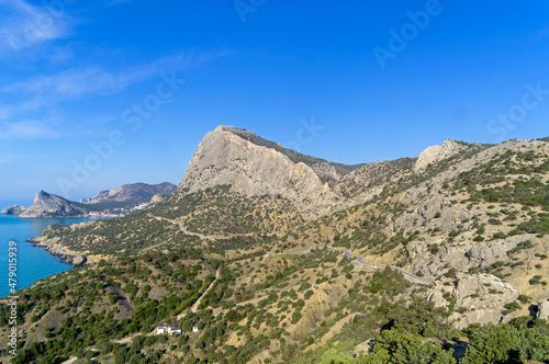 Picturesque coastal mountains , Crimea.