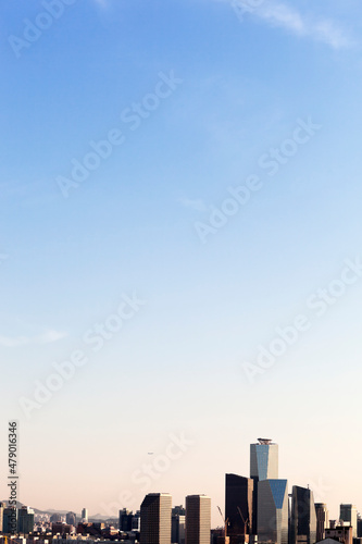 Photography High-rise building in Yeouido stock market in Seoul, Korea