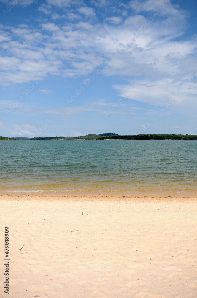 Alter do Chão,Brazil,November 21, 2021.
Lagoa Verde in Alter do Chão, Pará state, northern region. Freshwater beaches in the Amazon rainforest.