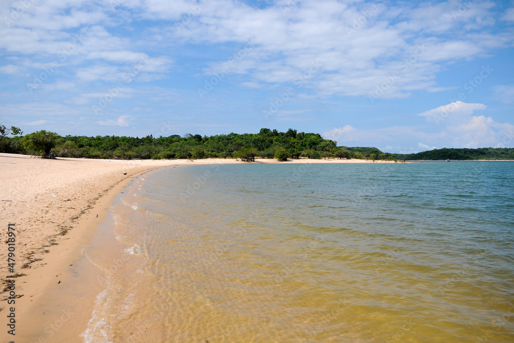 Alter do Chão,Brazil,November 21, 2021.
Lagoa Verde in Alter do Chão, Pará state, northern region. Freshwater beaches in the Amazon rainforest.