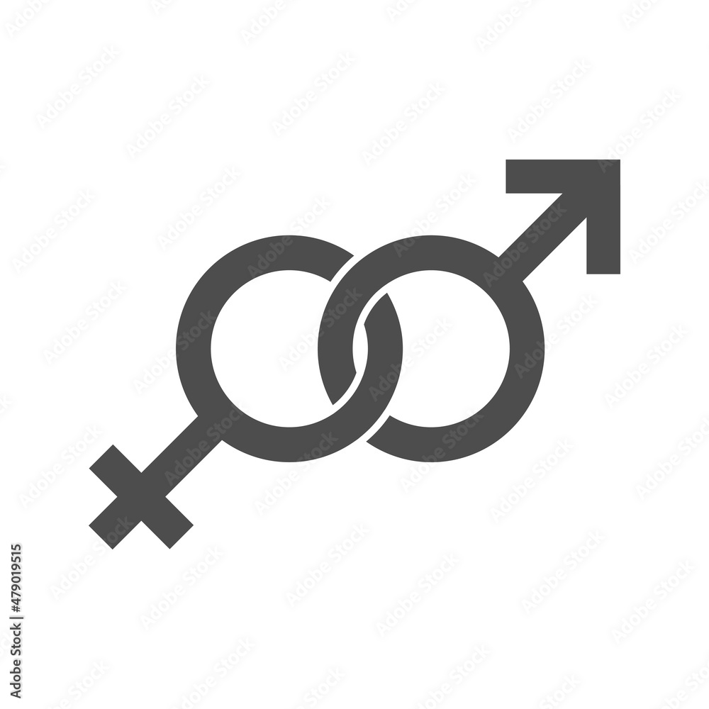 Heterosexual pair gender sign vector icon Heterosexual pair gender sign vector icon