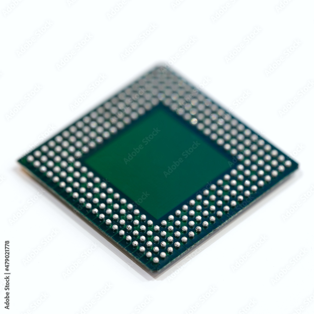 Microchip or chip isolated on white background Microchip or chip isolated on white background