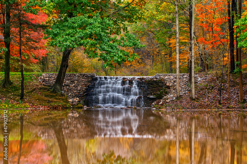 Waterfall Near a Cemetery: Erie Pennsylvania