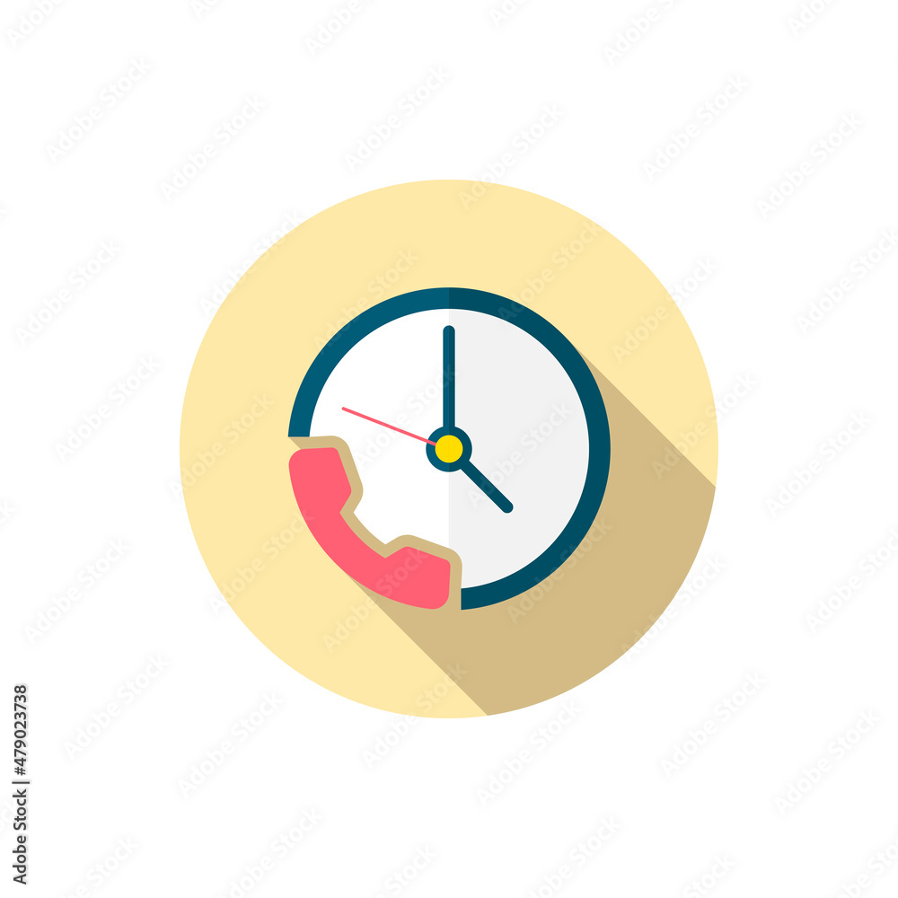 service phone call vector icon, flat design, long shadow service phone call vector icon, flat design, long shadow