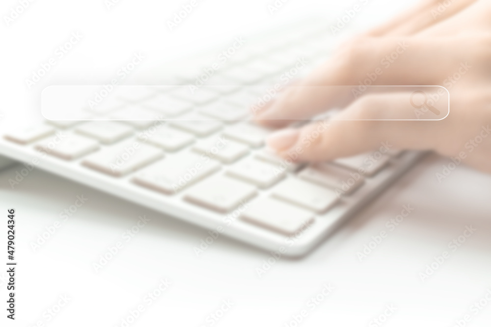Searching web. Internet online search engine selective focus. Blured hand touching computer for data optimization browser webpage technology internet networking business concept. Searching web. Internet online search engine selective focus. Blured hand touching computer for data optimization browser webpage technology internet networking business concept.