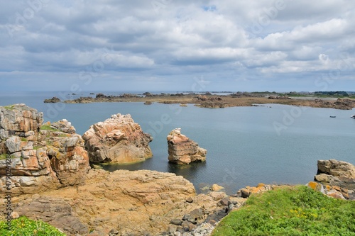 Beautiful seascape at Penvenan in Brittany France