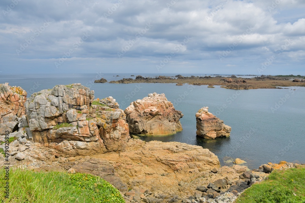 Beautiful seascape at Penvenan in Brittany France