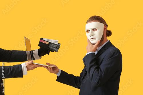 Hacker stealing money from ...