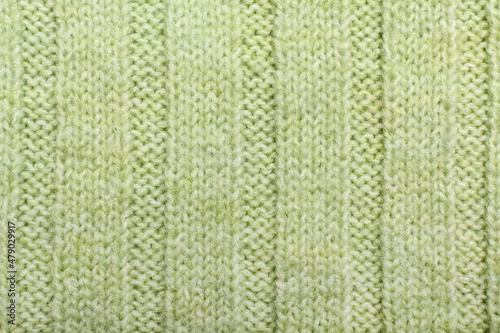 Light green knitted wool fa...