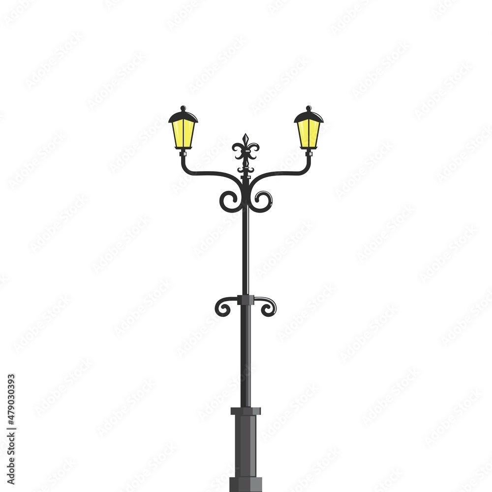 garden lamp vector illustration element design garden lamp vector illustration element design