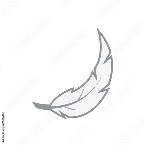 feather icon illustration vector template