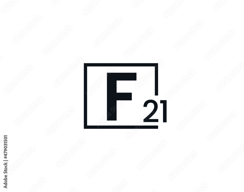 Obraz premium F21, 21F Initial letter logo