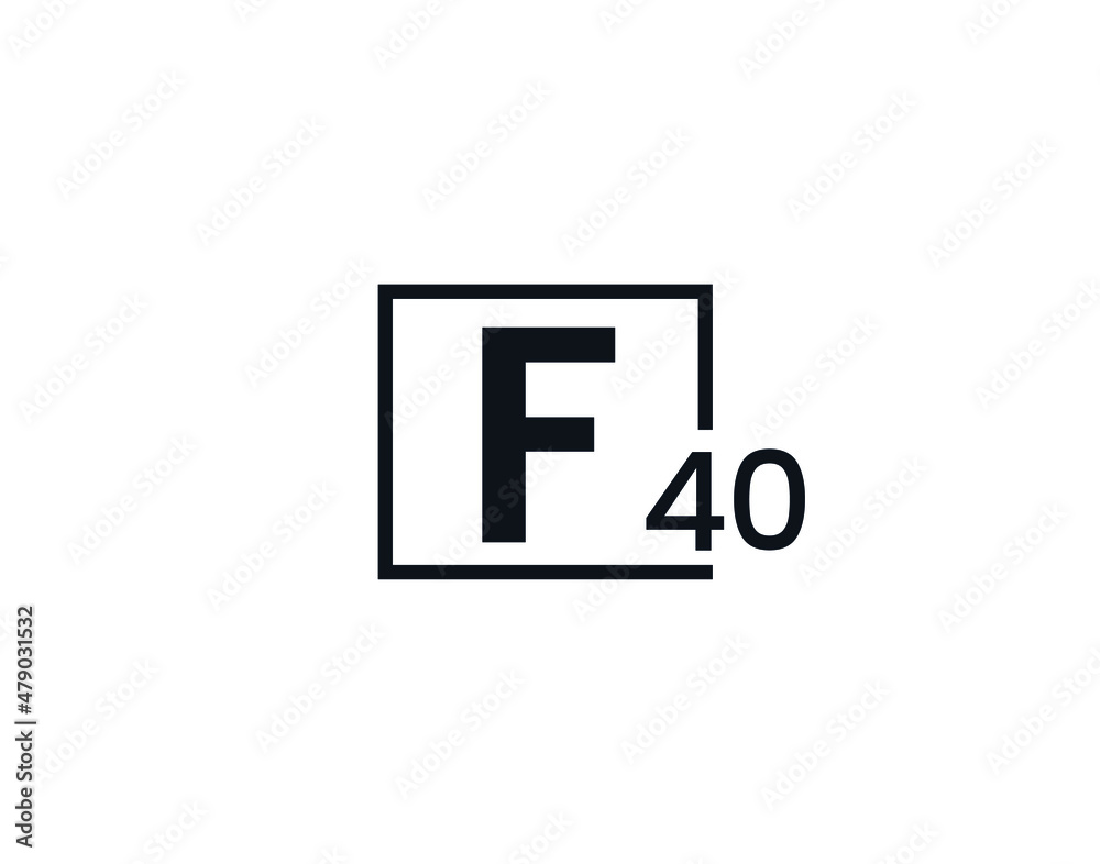 F40, 40F Initial letter logo F40, 40F Initial letter logo