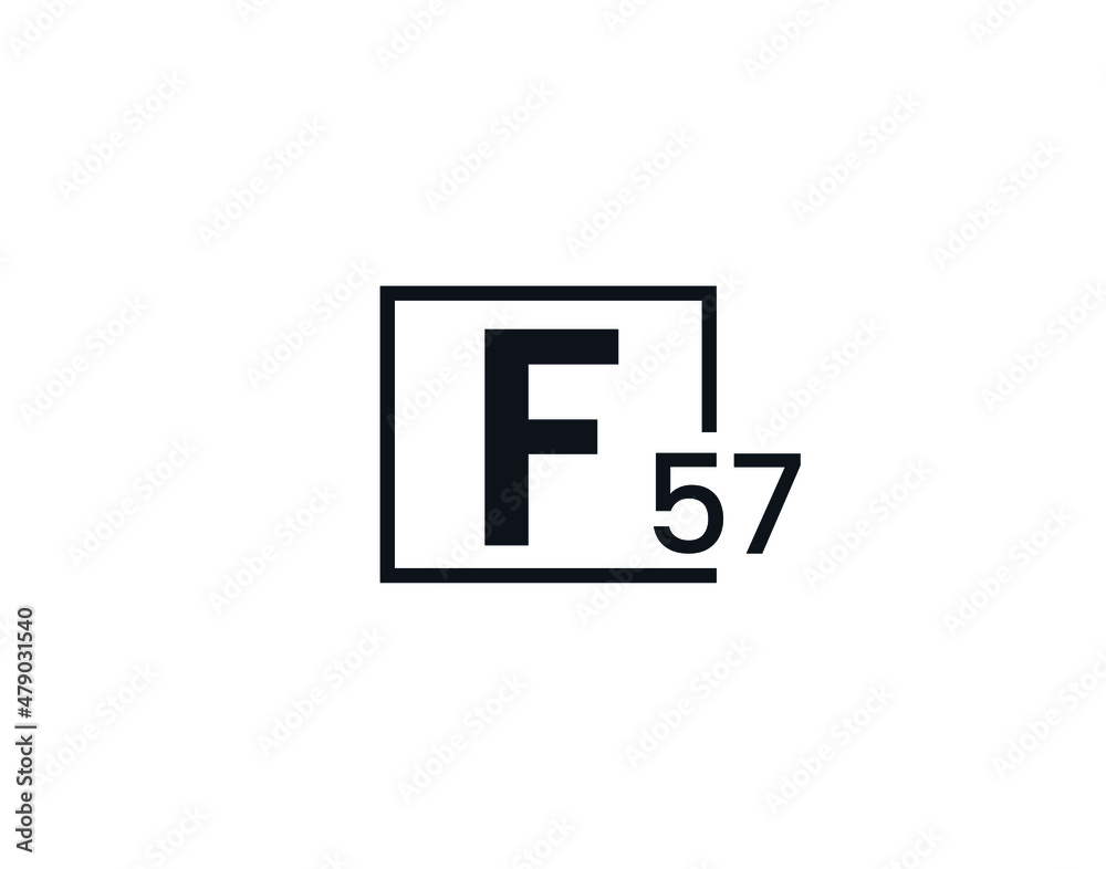 F57, 57F Initial letter logo F57, 57F Initial letter logo