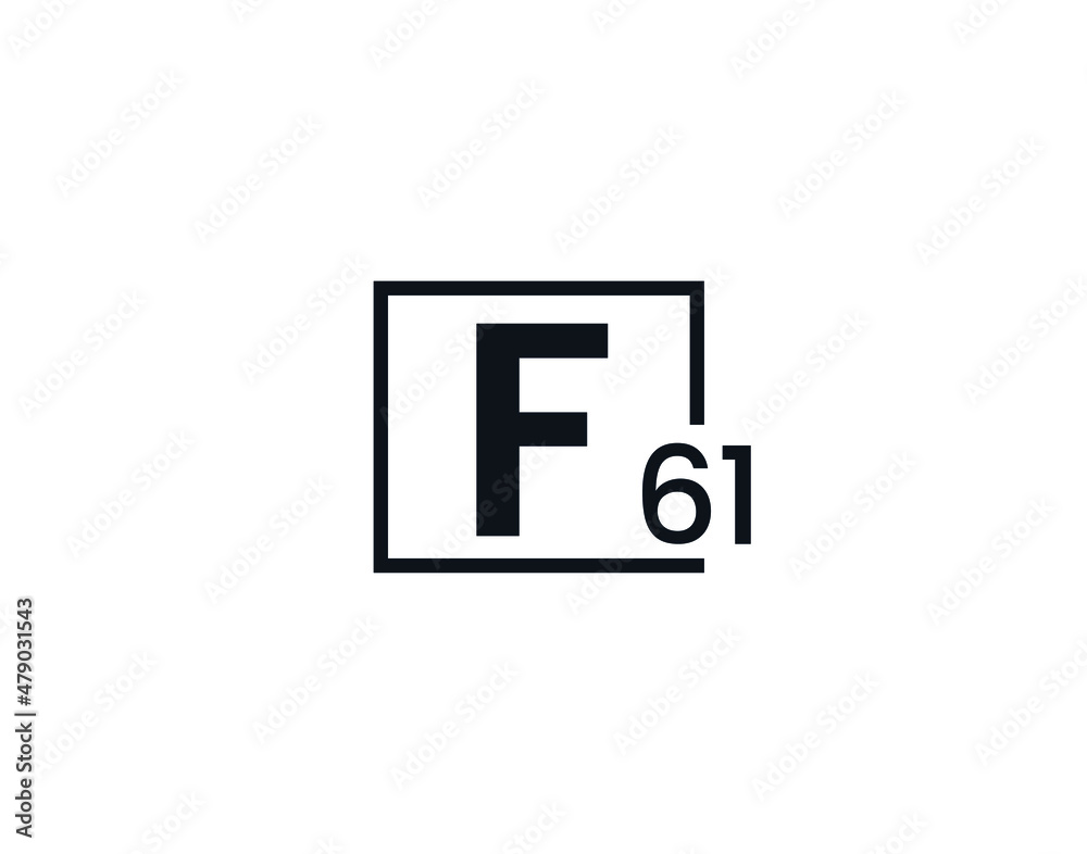 Obraz premium F61, 61F Initial letter logo