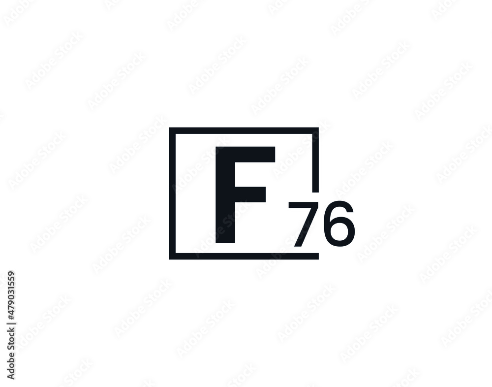 Obraz premium F76, 76F Initial letter logo