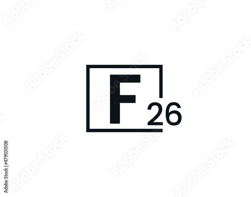 F26, 26F Initial letter logo photo