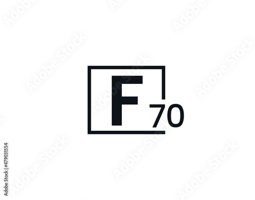 F70, 70F Initial letter logo photo