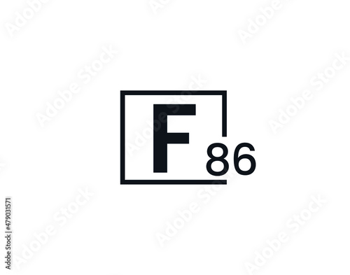 F86, 86F Initial letter logo photo