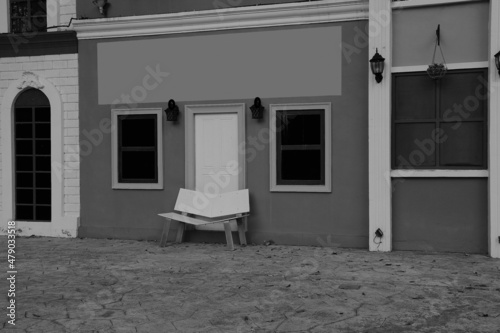 old abandoned house, European​ style​ building​