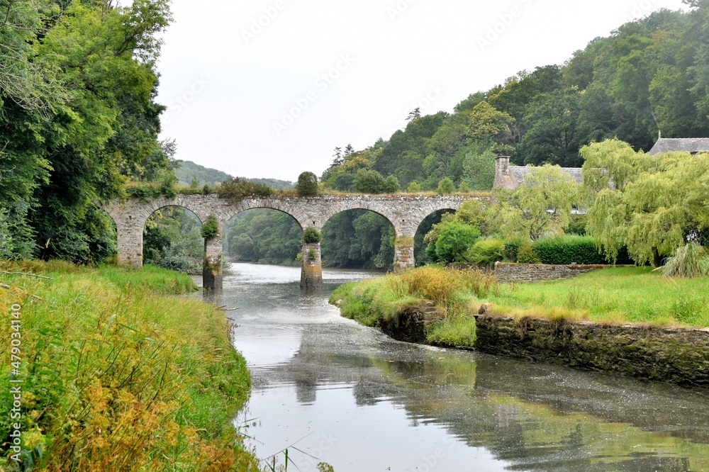 The old Guindy aqueduct in Brittany France The old Guindy aqueduct in Brittany France