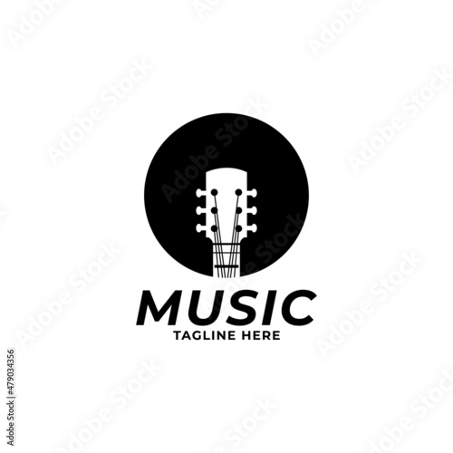 music logo design icon vector template.