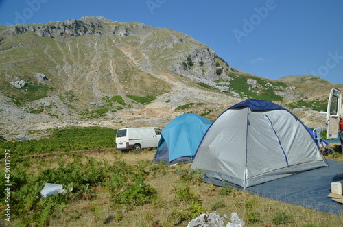 tent tents mountain camping in theodoriana village greece