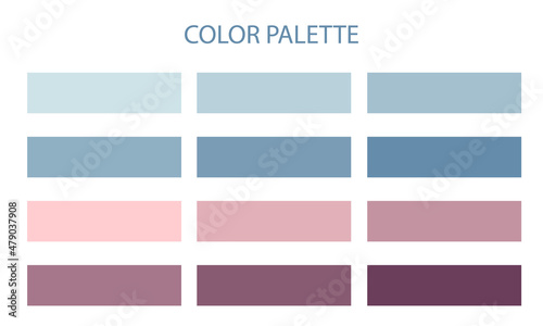 Creative vector illustration of natural tone color palette set isolated on white background. Art design.Shape in natural color palette