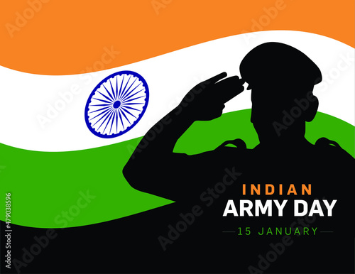 Indian Army Day concept vector illustration background
