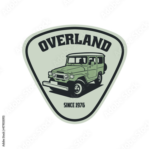 Classic overland 4x4 offroad SUV truck emblem logo