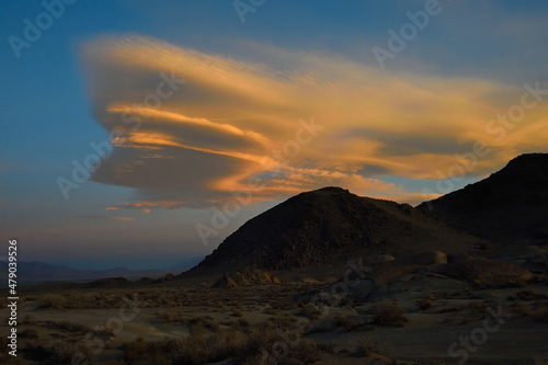 Desert cloudscape Mojave Desert.