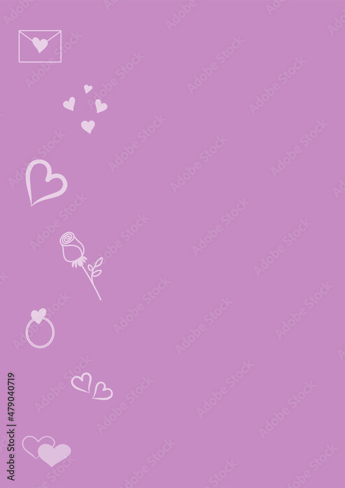 Valentines Day Greeting cards Drawing thin lines blank template with space for text in a minimalistic style Concept of publishing advertising banners on social networks