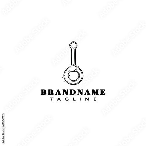 door knocker logo cartoon icon design template black isolated vector illustration