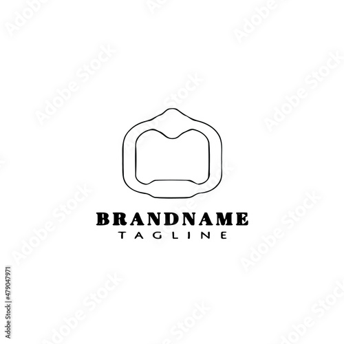 door knocker logo cartoon icon design template black isolated vector illustration