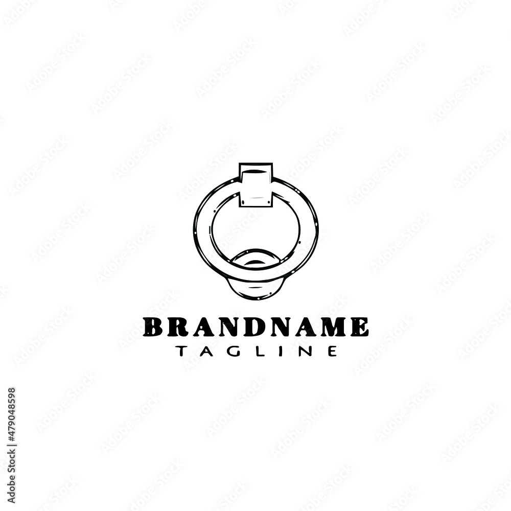 door knocker logo cartoon icon design template black isolated vector illustration door knocker logo cartoon icon design template black isolated vector illustration