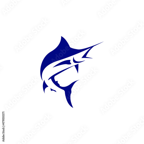 illustration of a marlin fish jump fishing vector