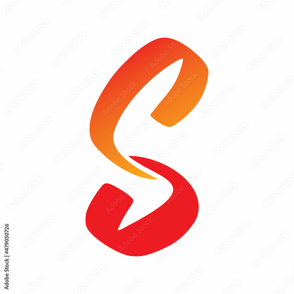 full color initial s letter logo design full color initial s letter logo design