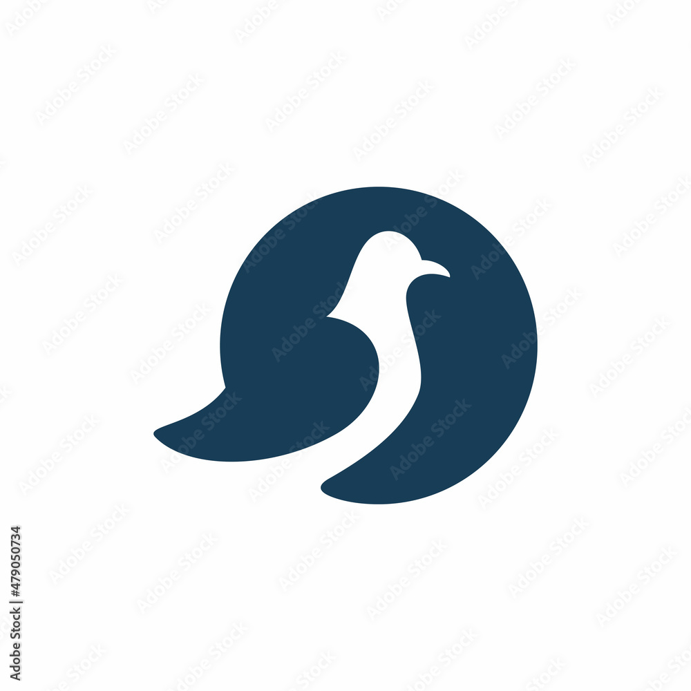 circle bird silhouette logo design circle bird silhouette logo design